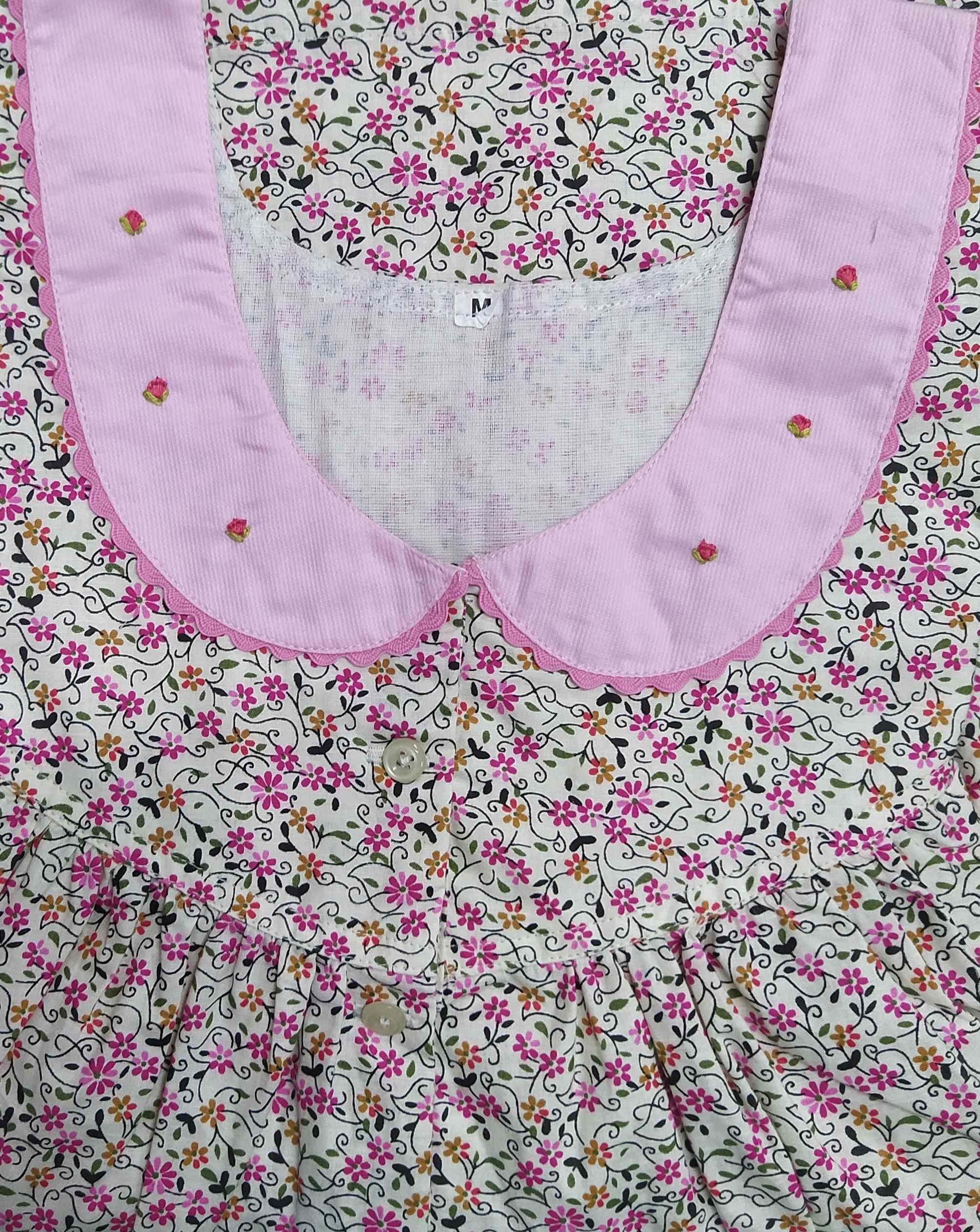 Cotton Half Open Medium Printed Nighty