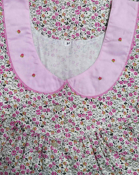 Cotton Half Open Medium Printed Nighty