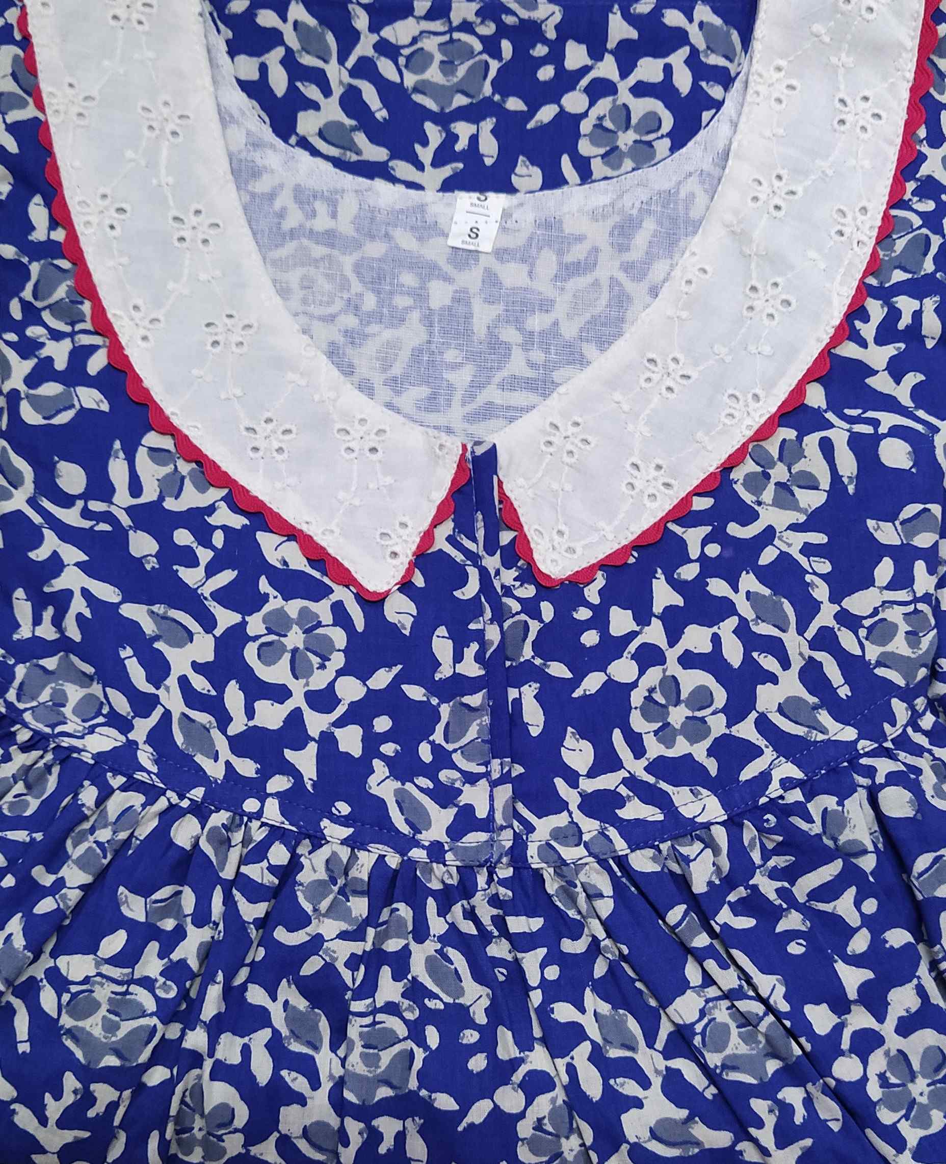 Cotton No Open Small Printed Nighty