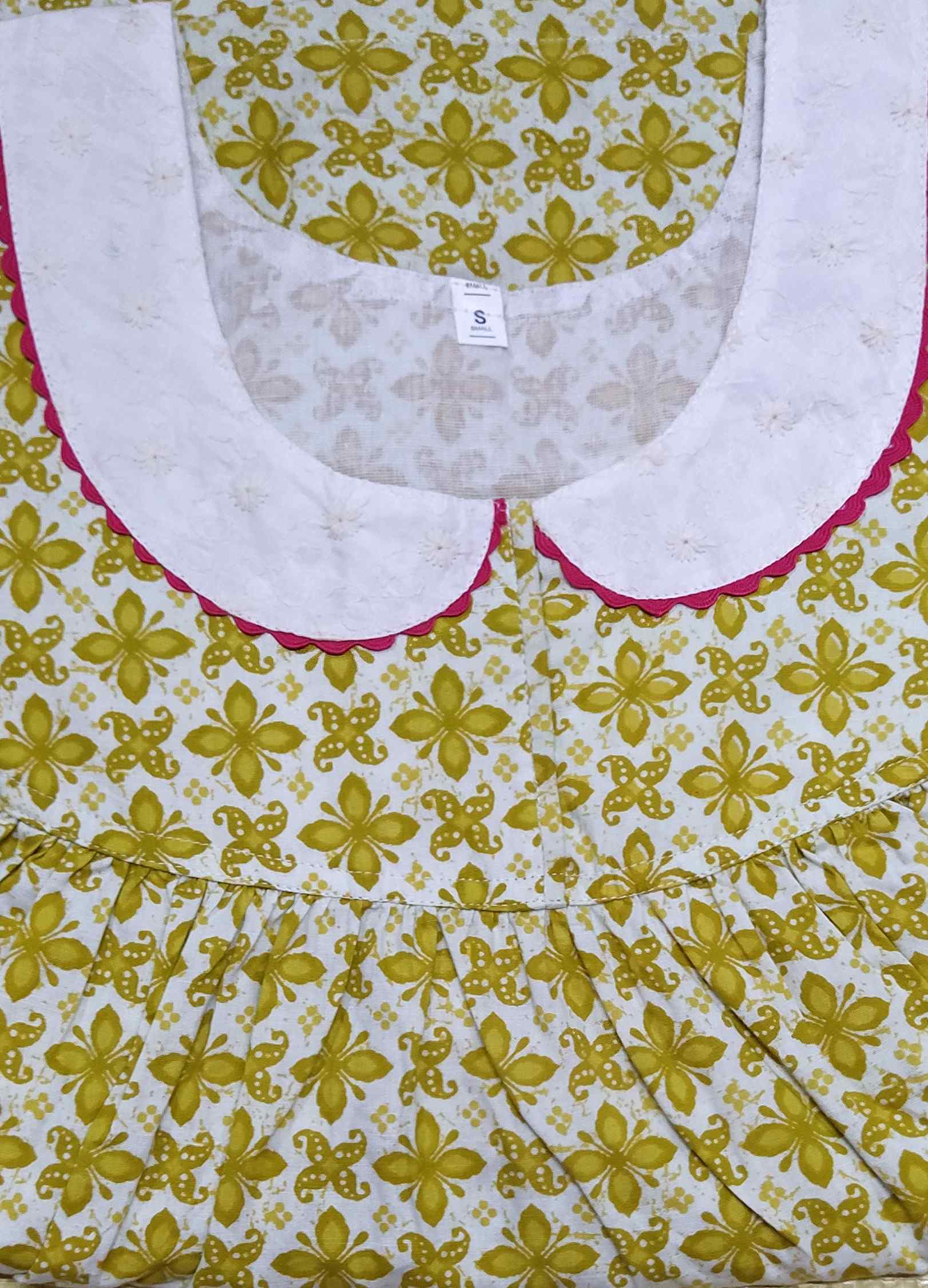 Cotton No Open Small Printed Nighty