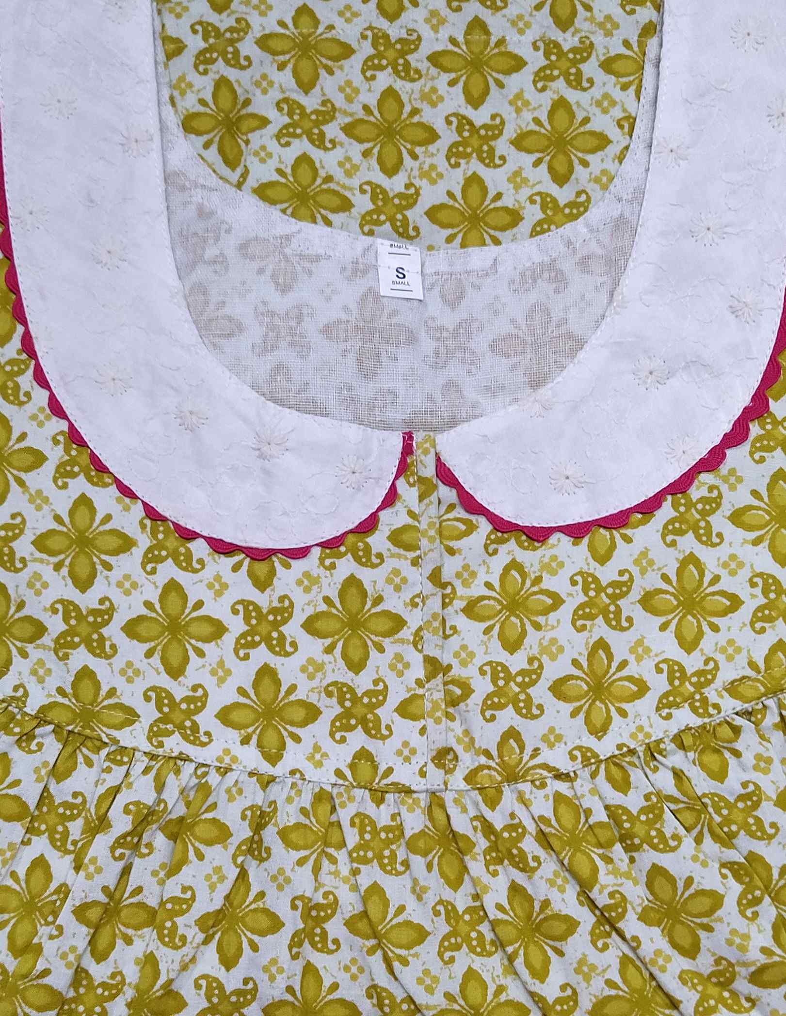 Cotton No Open Small Printed Nighty