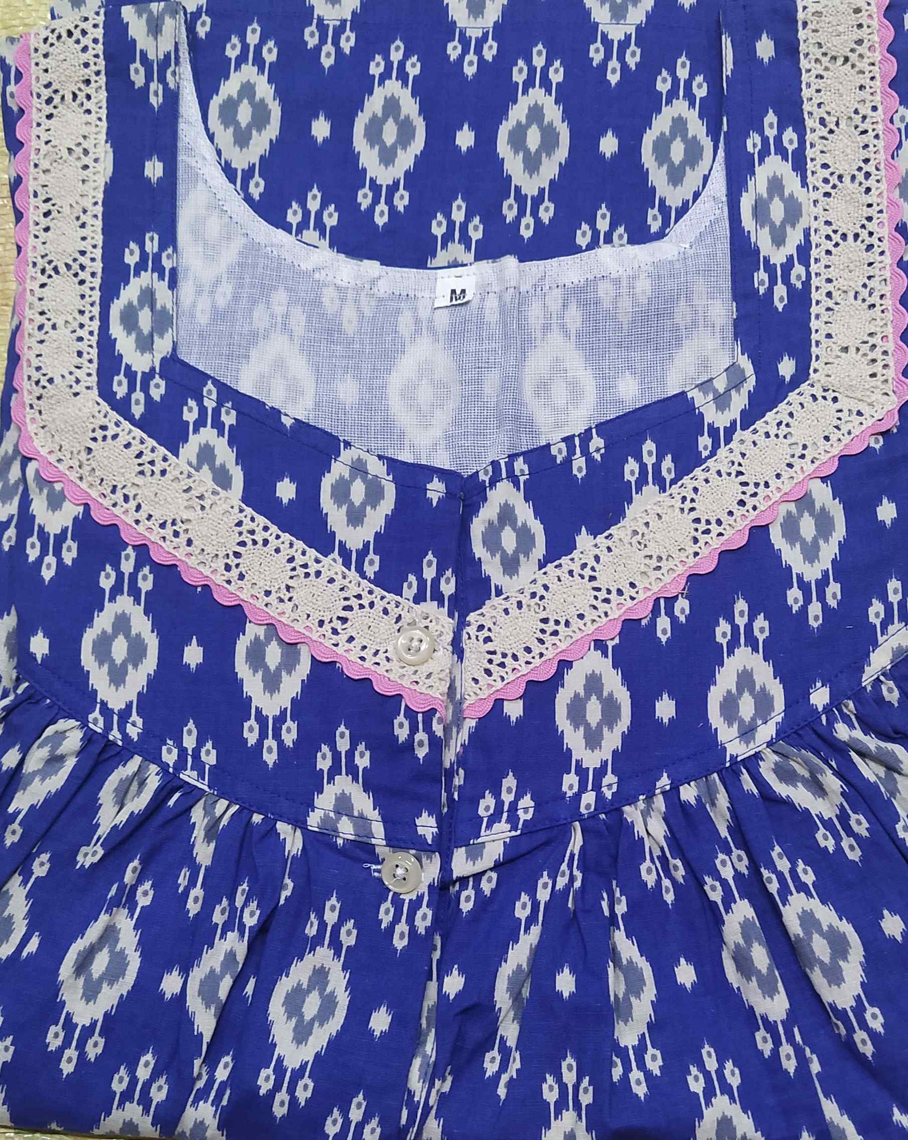 Cotton Half Open Medium Printed Nighty