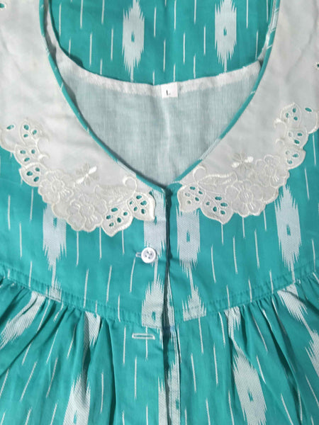 Soft Cotton Half Open Large Printed Nighty
