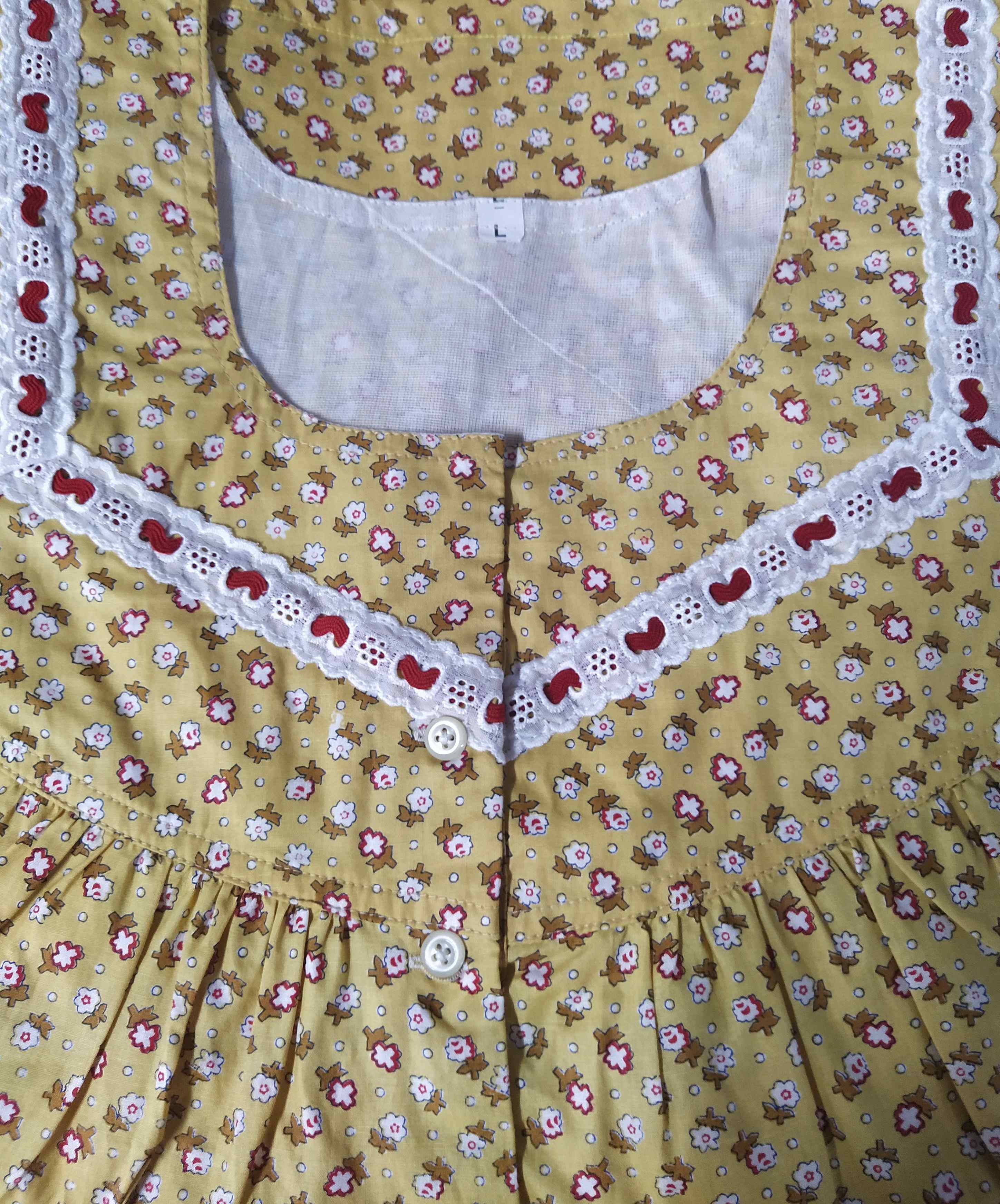 Cotton Half Open Medium Printed Nighty