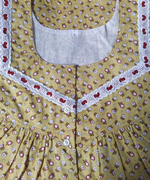 Cotton Half Open Medium Printed Nighty