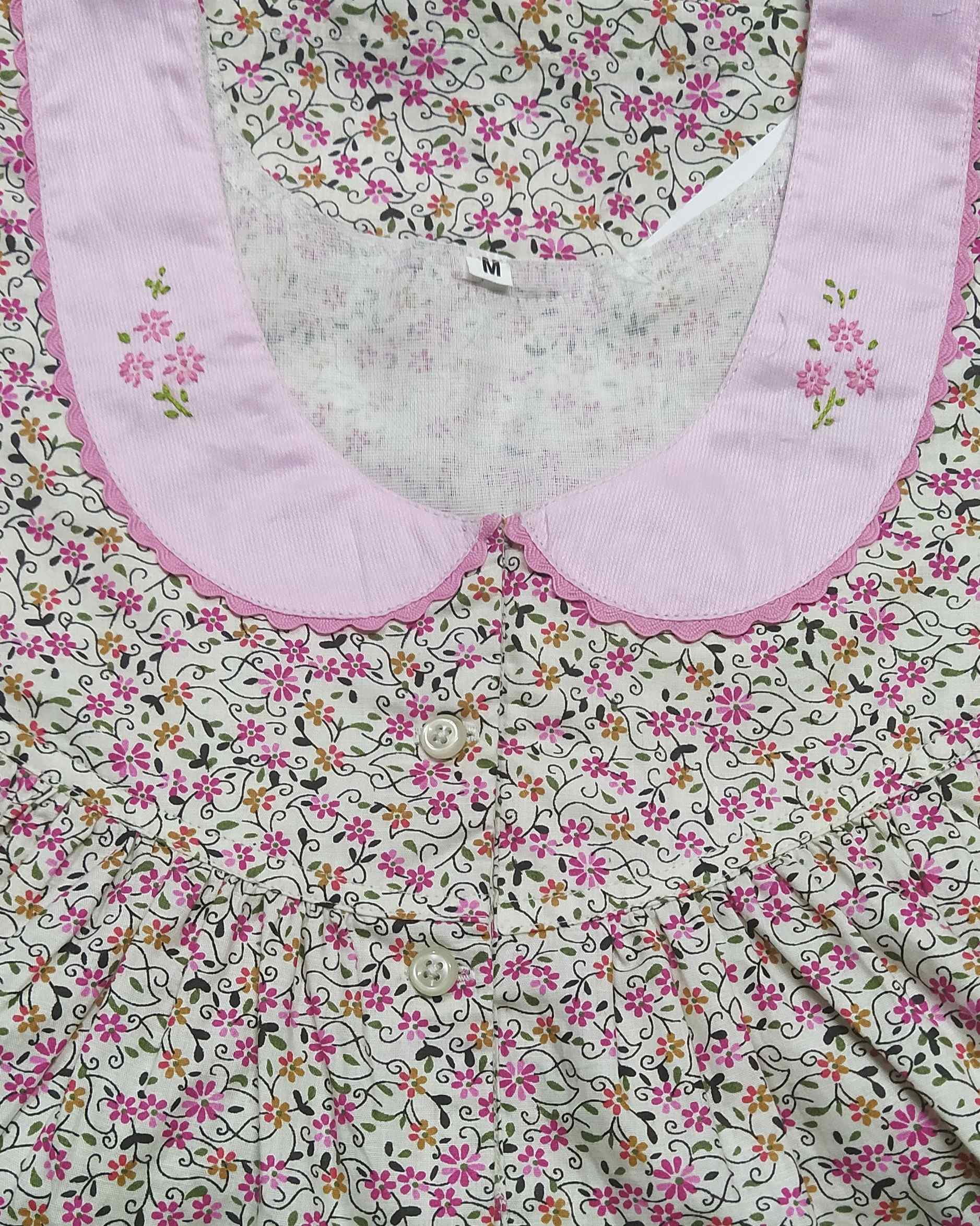Cotton Half Open Medium Printed Nighty