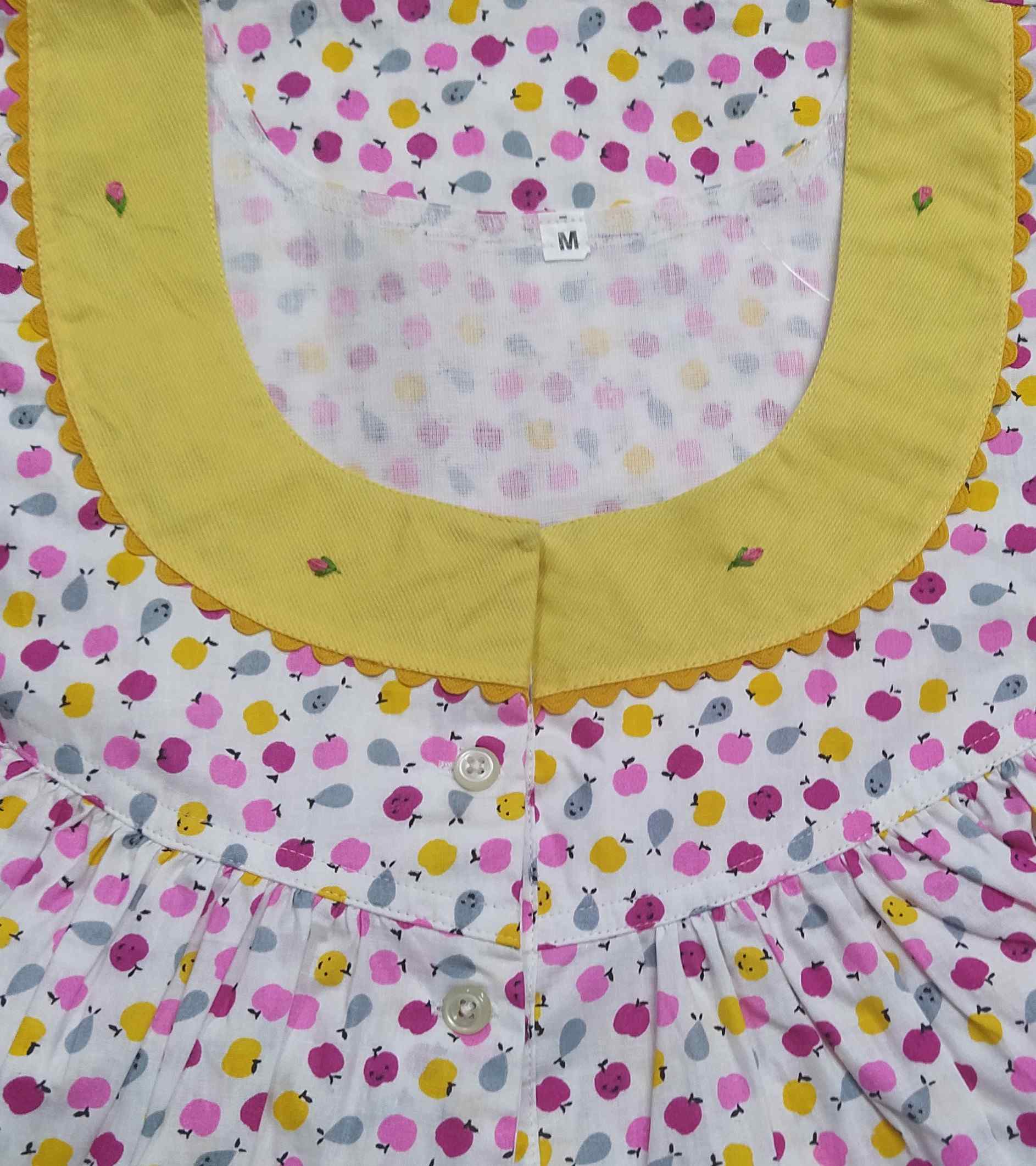 Cotton Half Open Medium Printed Nighty