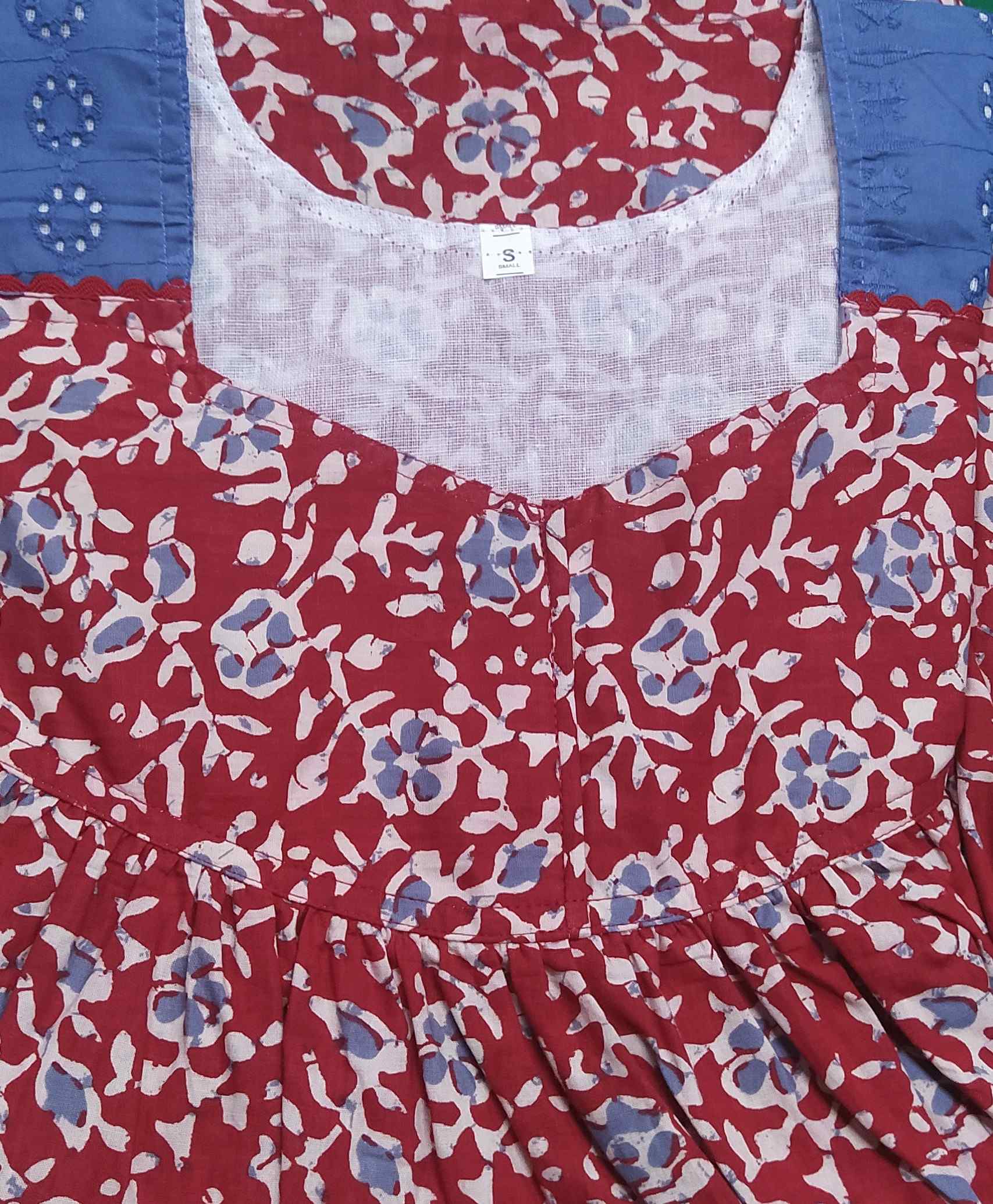 Cotton Half Open Small Printed Nighty