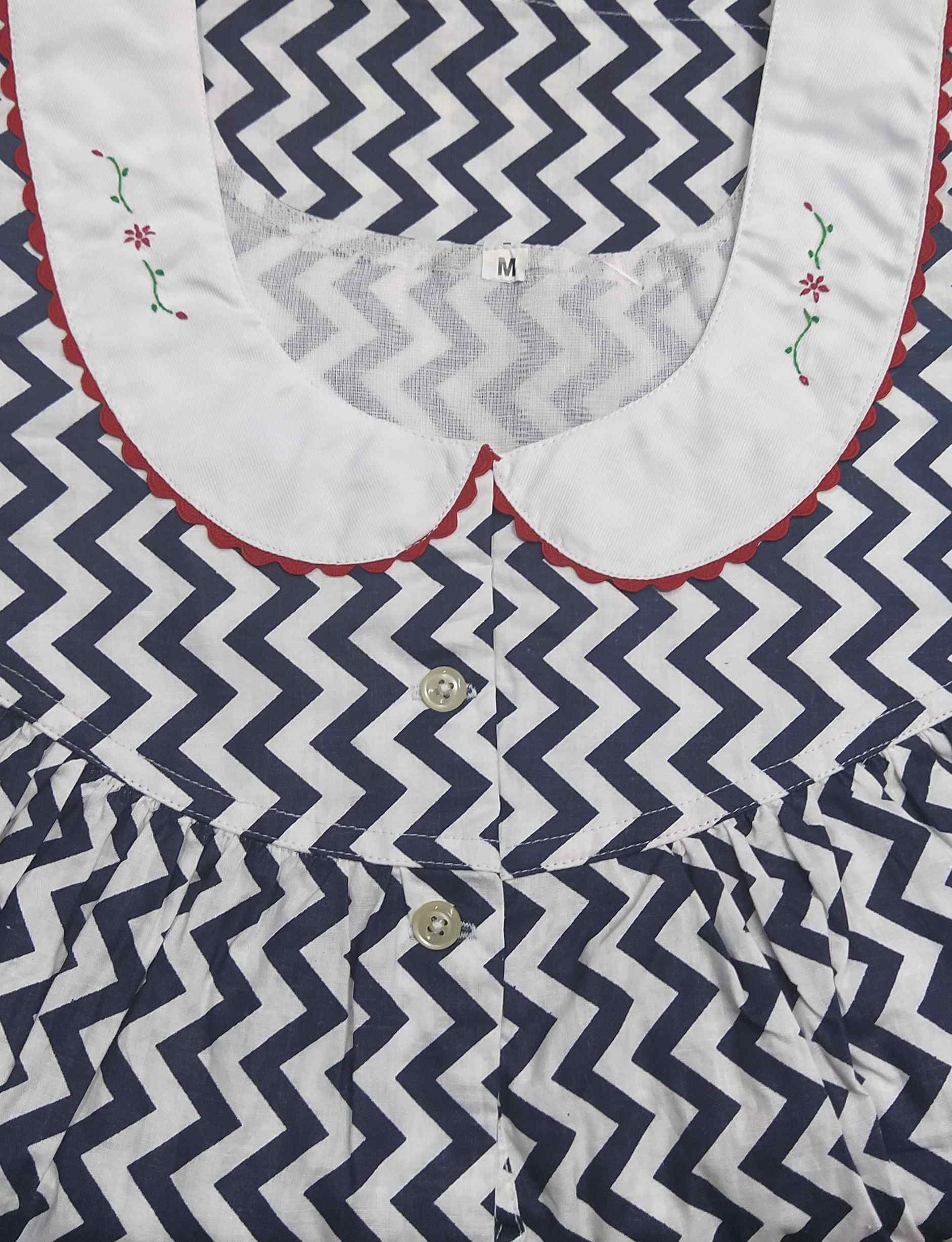 Cotton Half Open Medium Printed Nighty