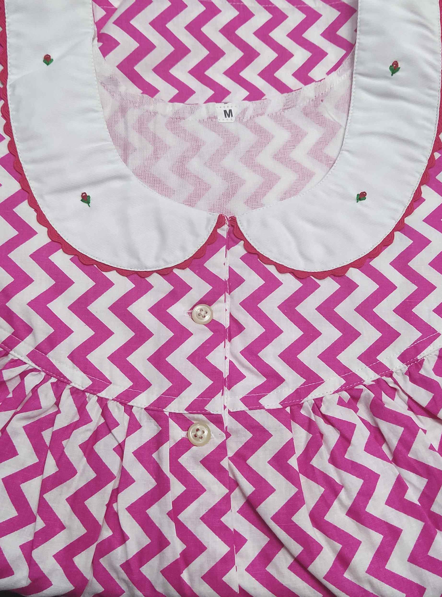 Cotton Half Open Medium Printed Nighty
