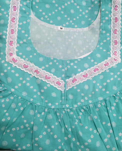 Soft Cotton No Open Medium Printed Nighty