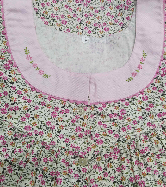 Cotton Half Open Medium Printed Nighty