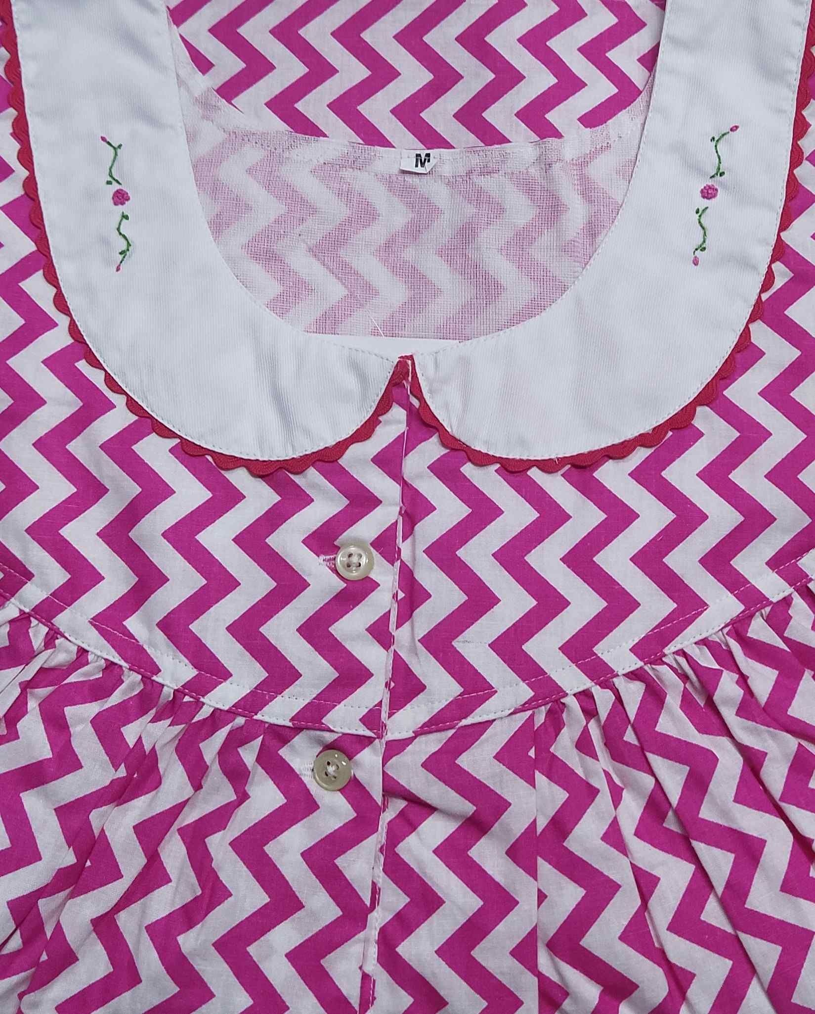 Cotton Half Open Medium Printed Nighty