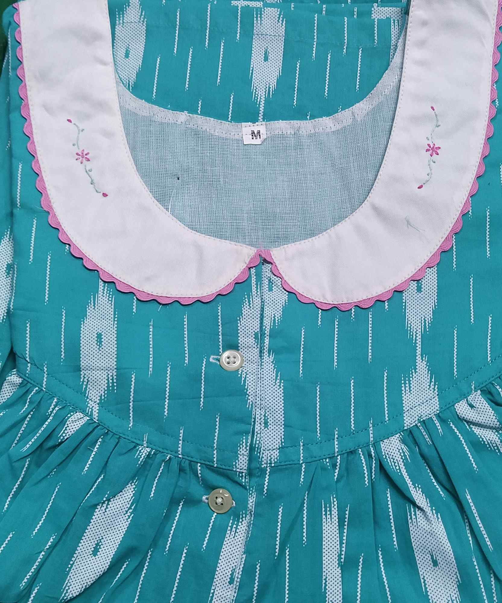 Soft Cotton Half Open Medium Printed Nighty