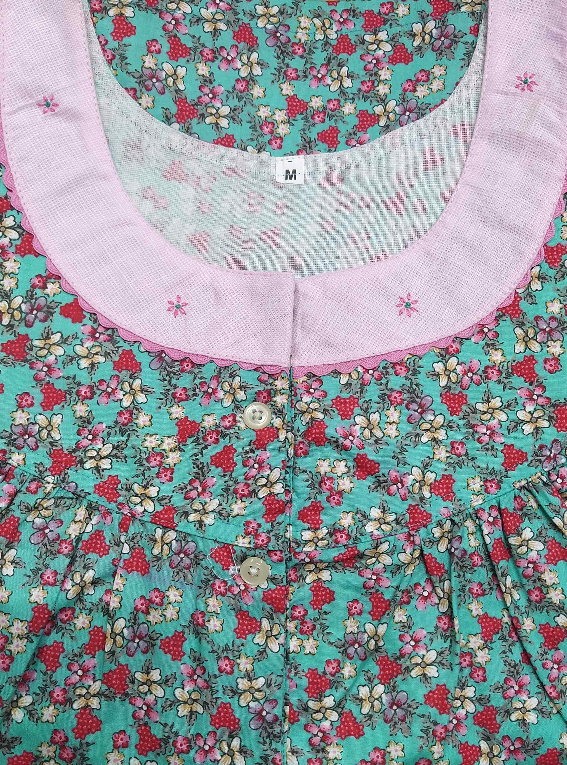 Cotton Half Open Medium Printed Nighty