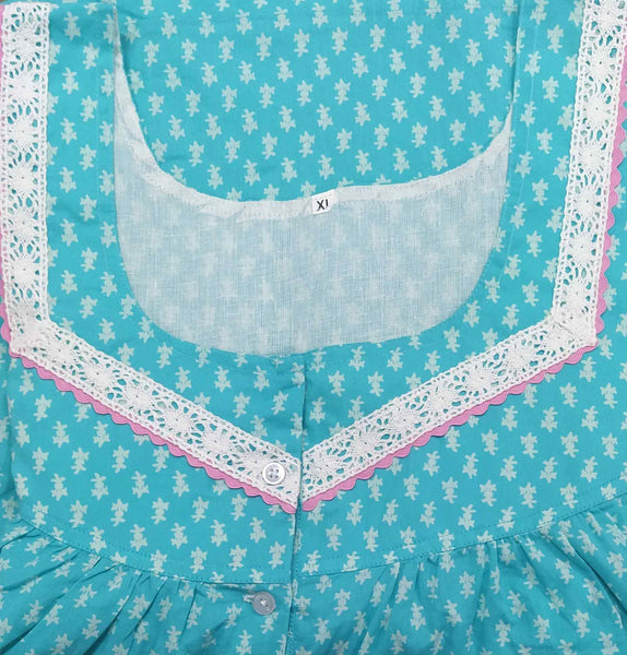 Soft Cotton Half Open Xlarge Printed Nighty