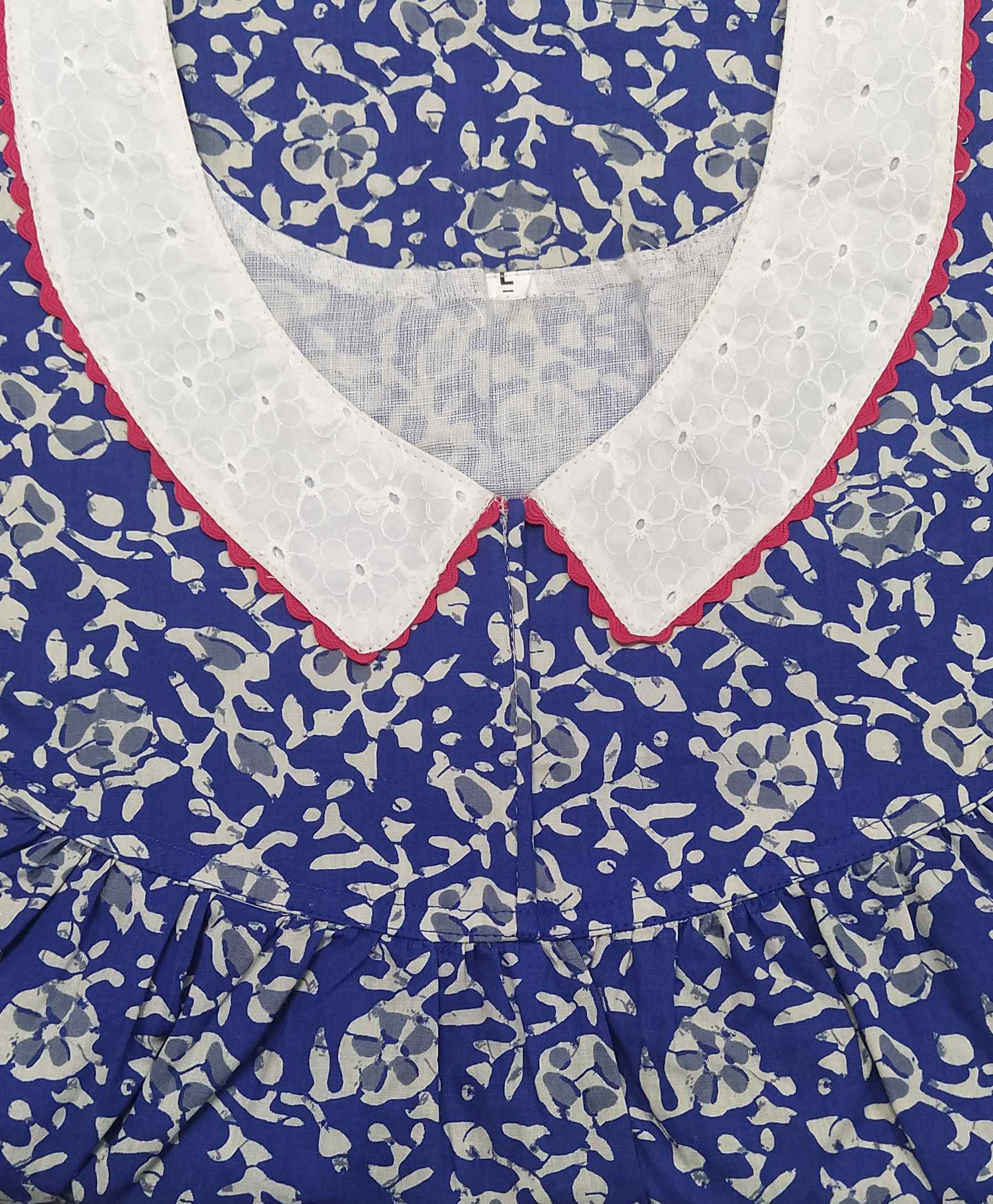 Cotton No Open Large Printed Nighty