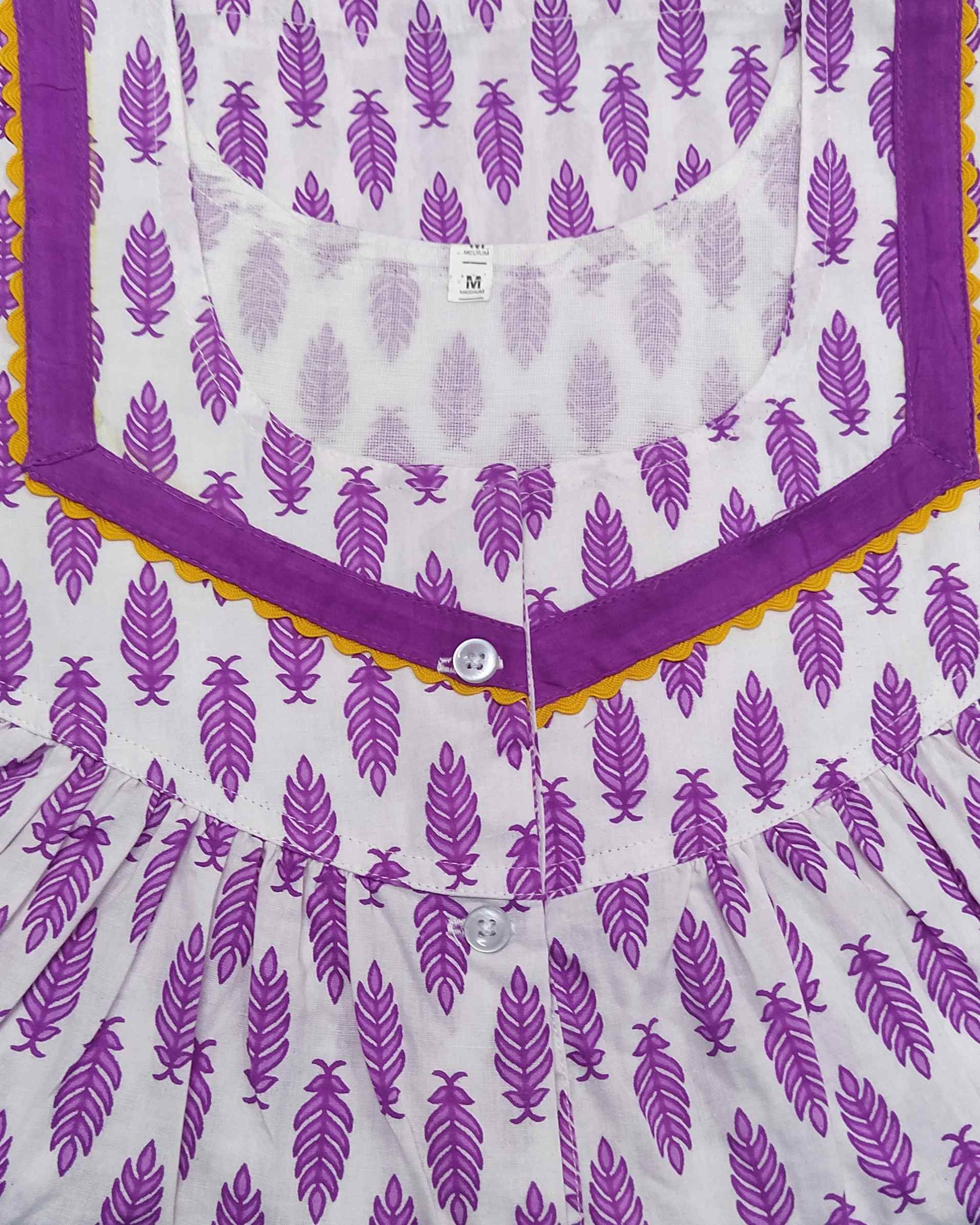 Cotton Half Open Medium Printed Nighty