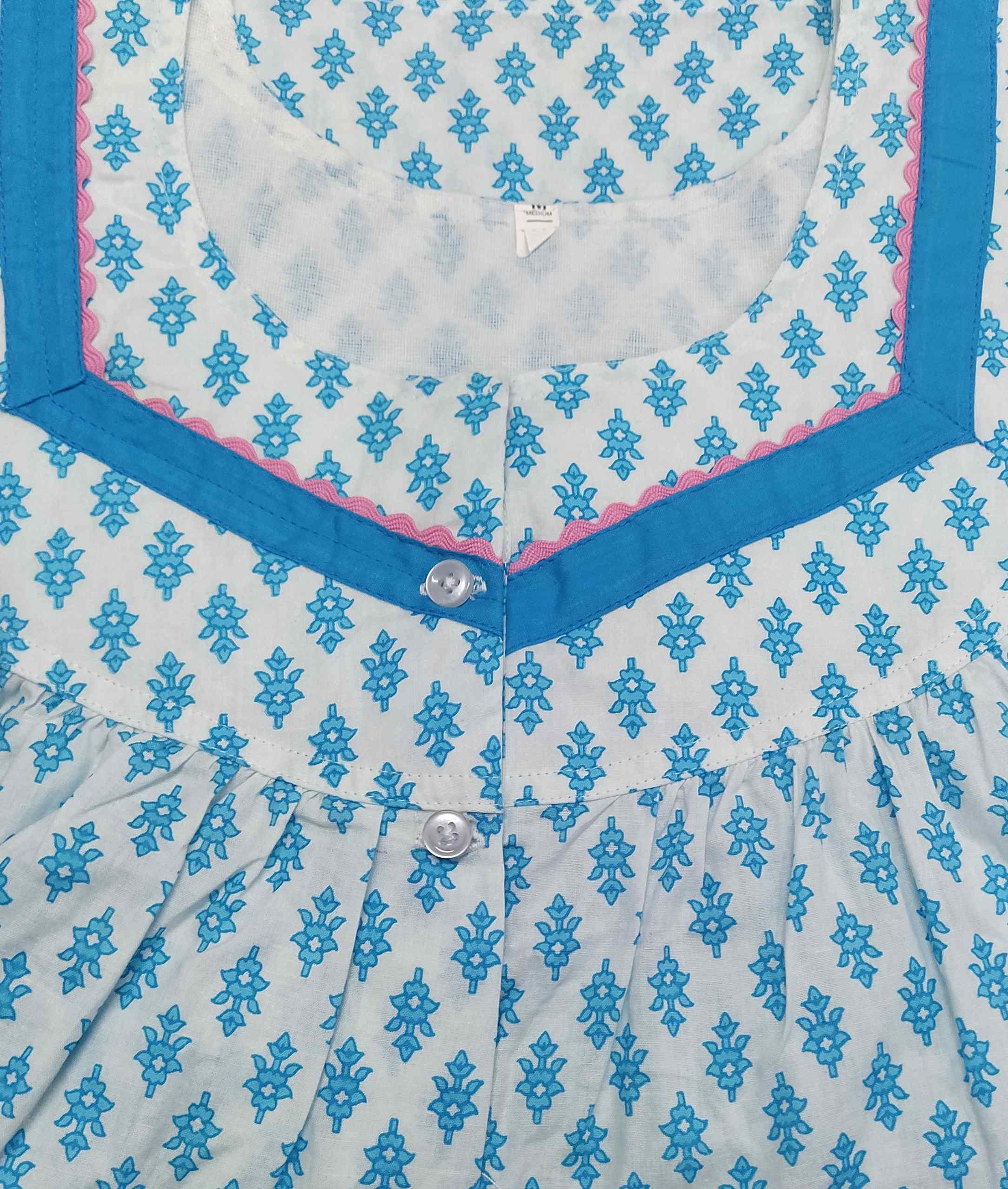 Cotton Half Open Medium Printed Nighty
