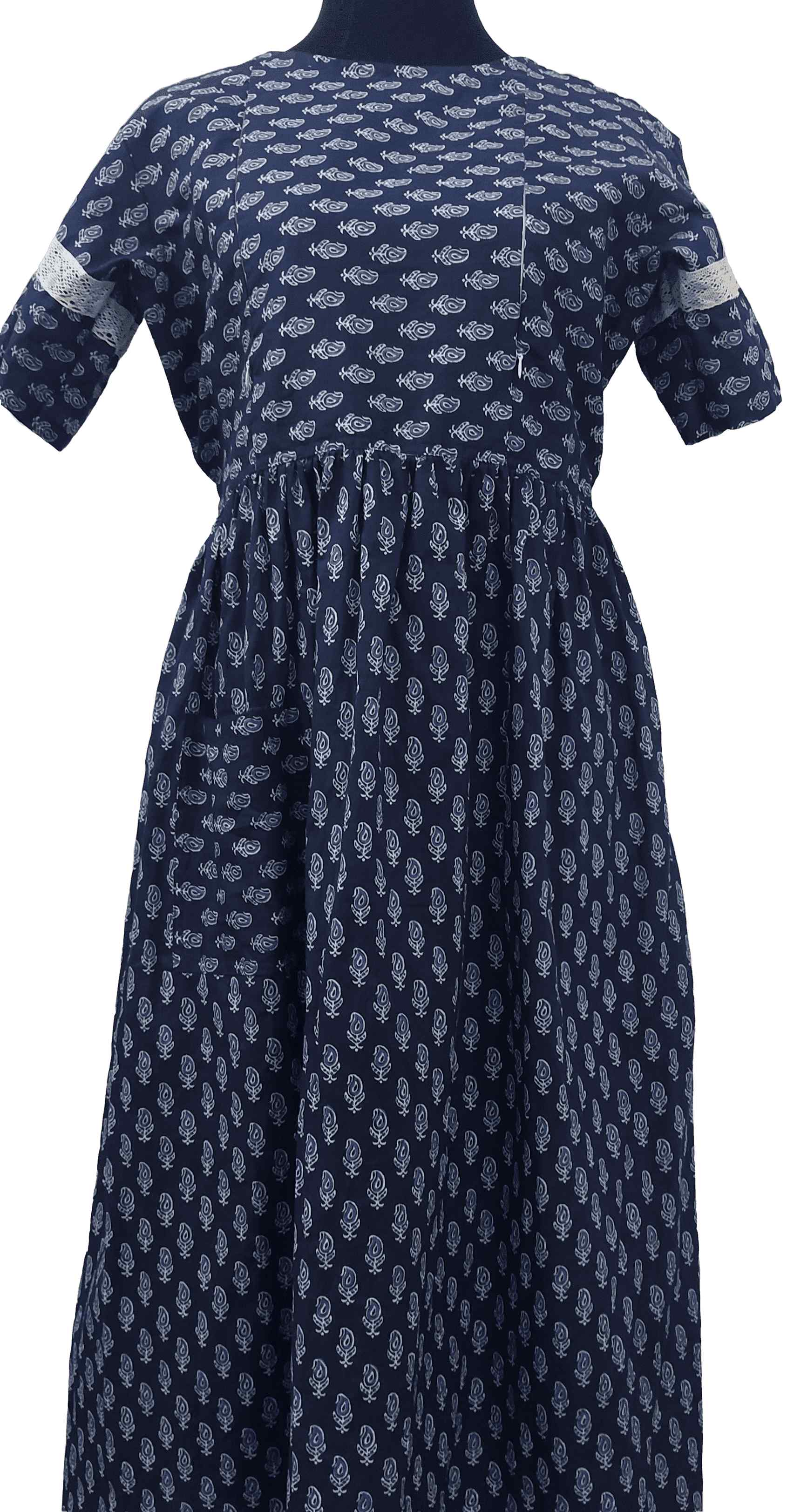 Bantex Side zip, Pleated , Pockets, Tying String Large Printed Maternity Wear