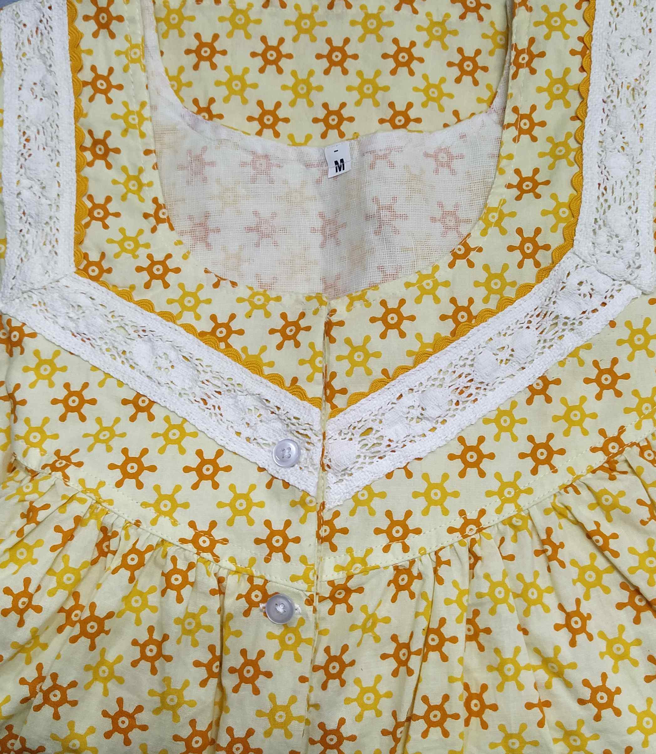 Cotton Half Open Medium Printed Nighty
