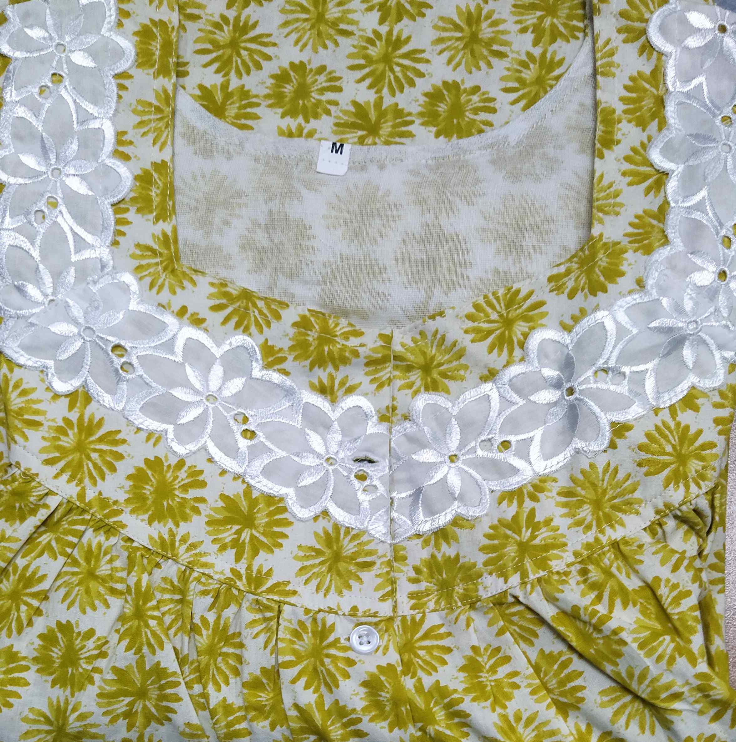 Cotton Half Open Medium Printed Nighty