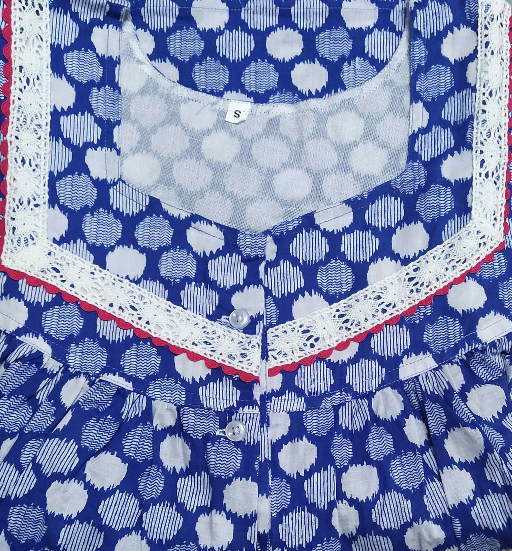 Cotton Half Open Medium Printed Nighty