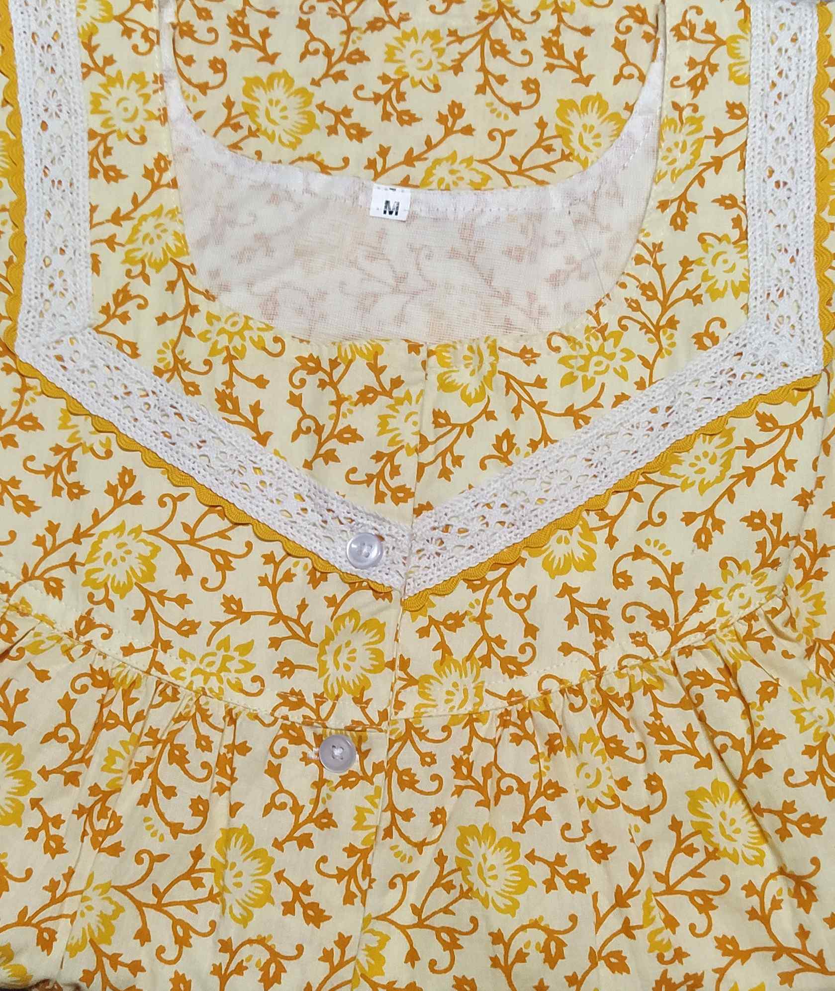 Cotton Half Open Medium Printed Nighty