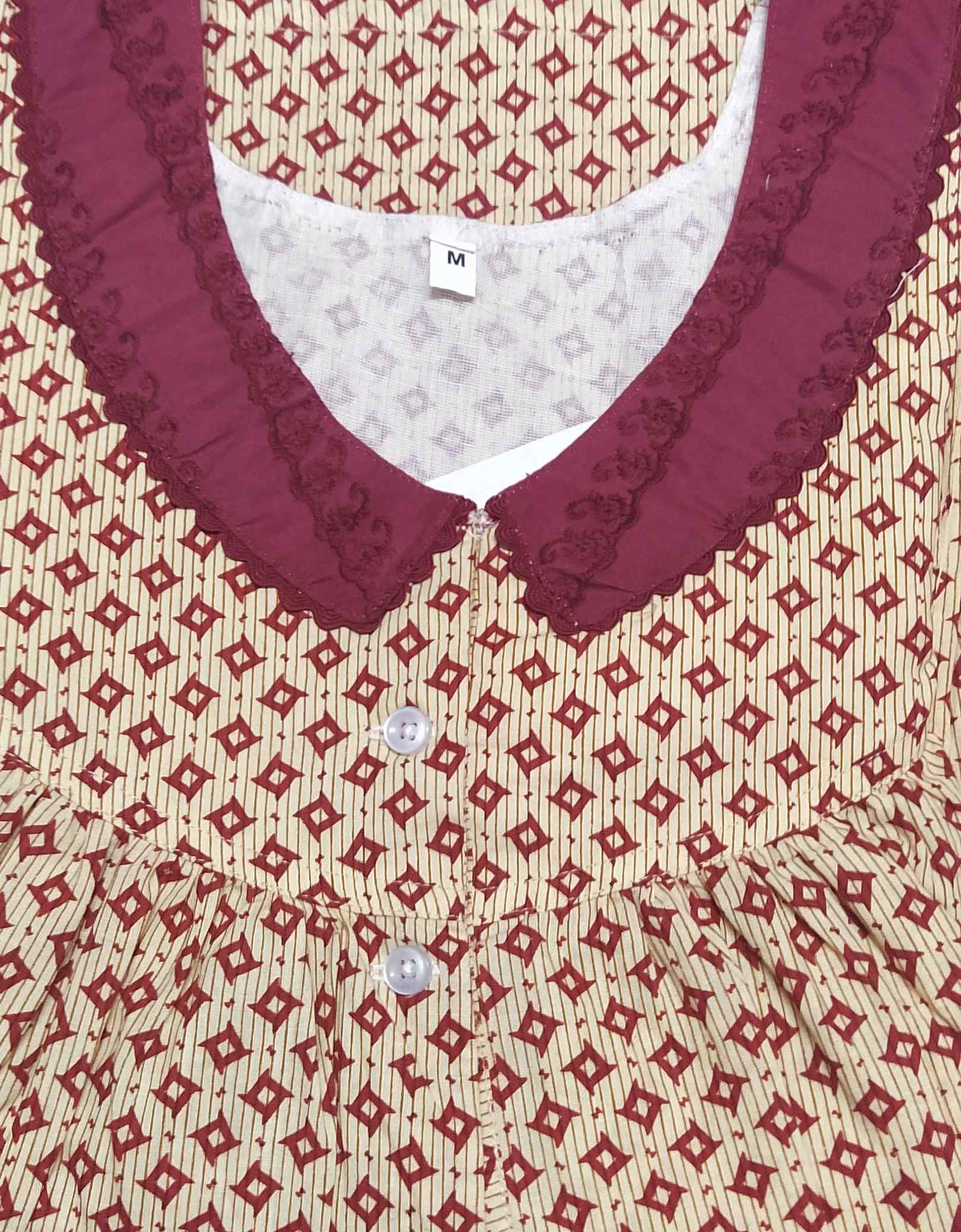 Cotton Half Open Medium Printed Nighty