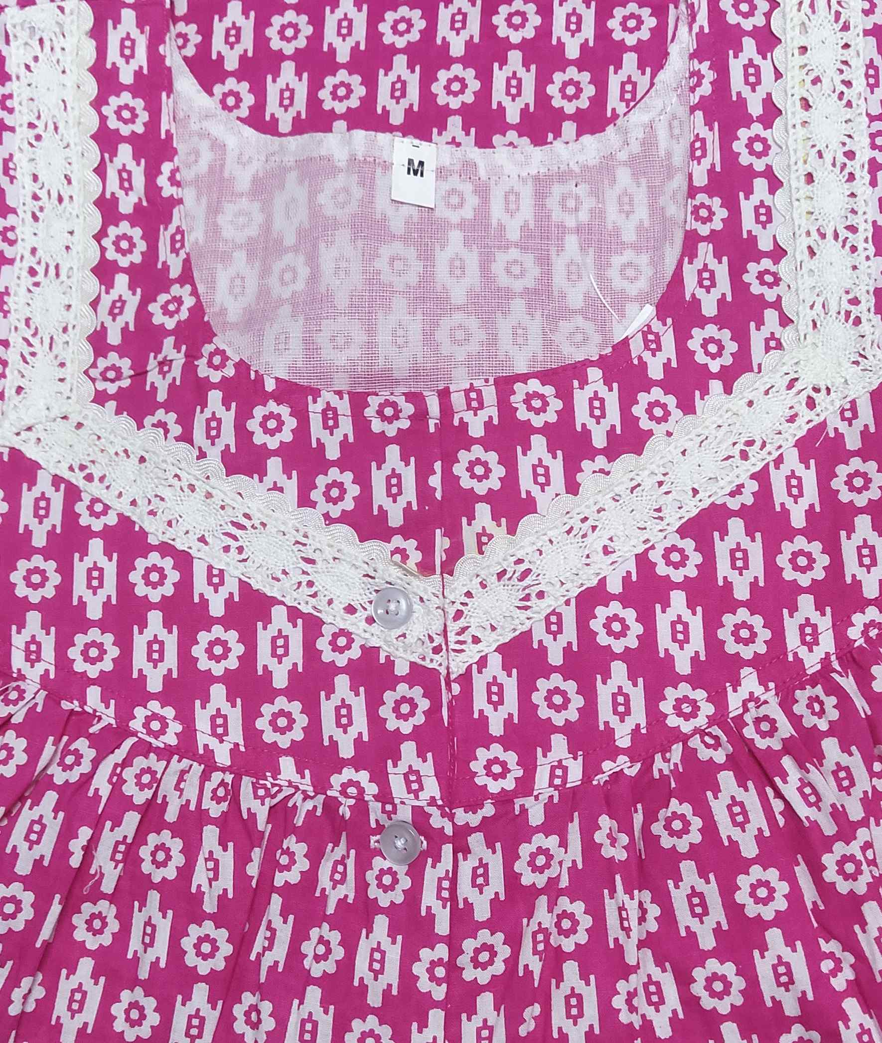 Cotton Half Open Medium Printed Nighty
