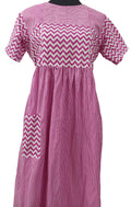 Bantex Side zip, Pleated , Pockets, Tying String Medium Printed Maternity Wear