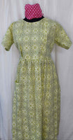 Soft Cotton Side zip, Pleated , Pockets, Tying String Large Printed Maternity Wear