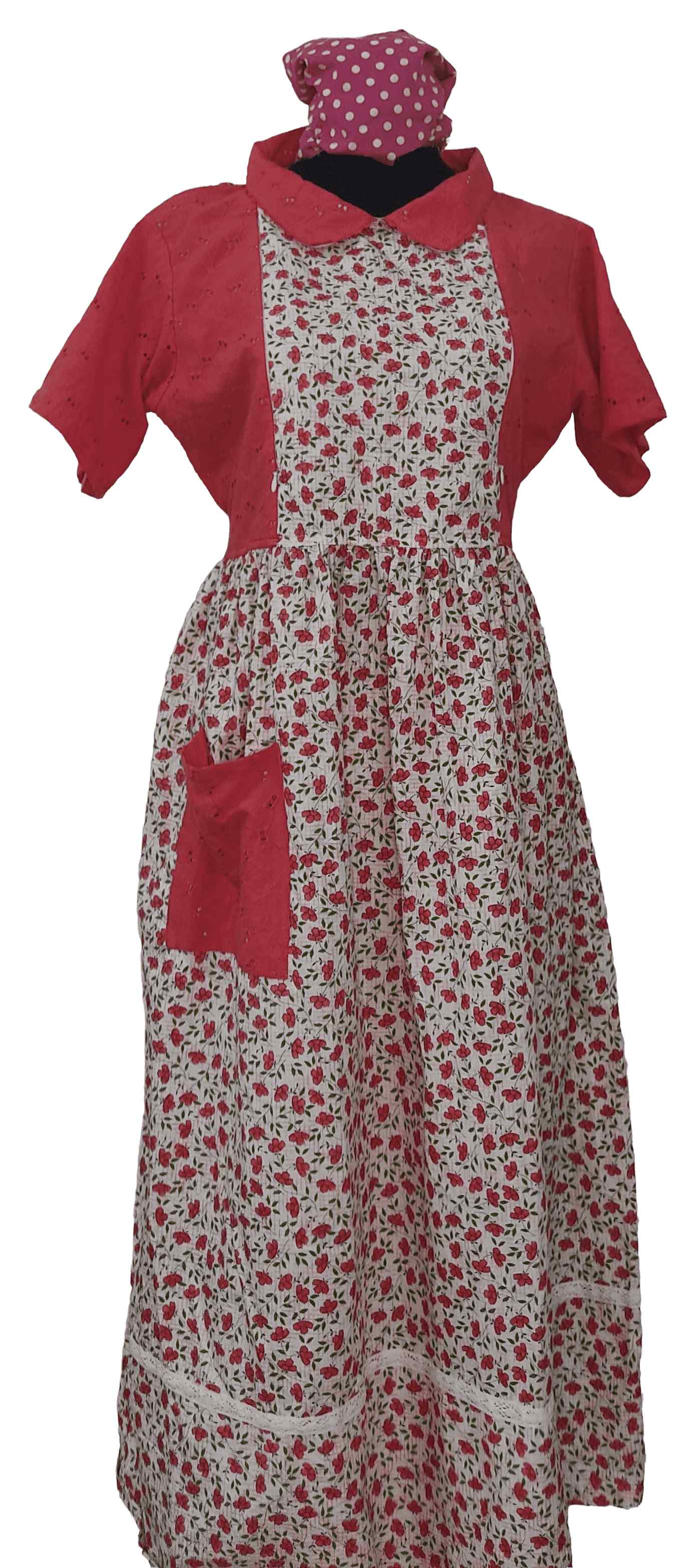 Cotton Side zip, Pleated , Pockets, Tying String Medium Printed Maternity Wear