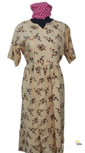 Rayon Side zip, Pleated , Pockets, Tying String Medium Printed Maternity Wear