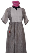 Soft Cotton Side zip, Pleated , Pockets, Tying String Medium Printed Maternity Wear