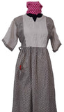Soft Cotton Side zip, Pleated , Pockets, Tying String Medium Printed Maternity Wear