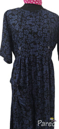 Rayon Side zip, Pleated , Pockets, Tying String Medium Printed Maternity Wear