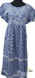Cotton Side zip, Pleated , Pockets, Tying String Small Printed Maternity Wear