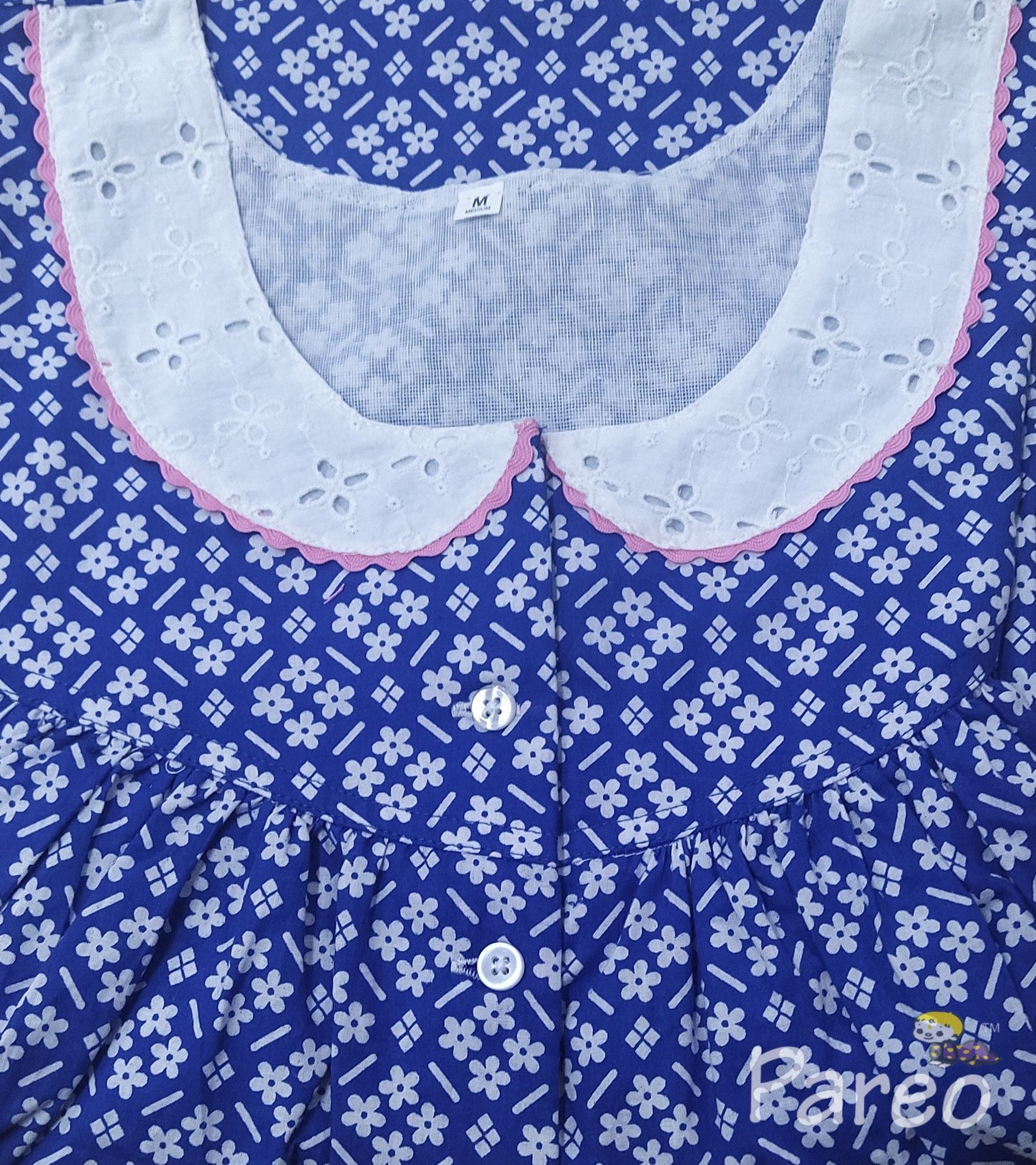 Cotton Pockets, Half Open Medium Printed Nighty