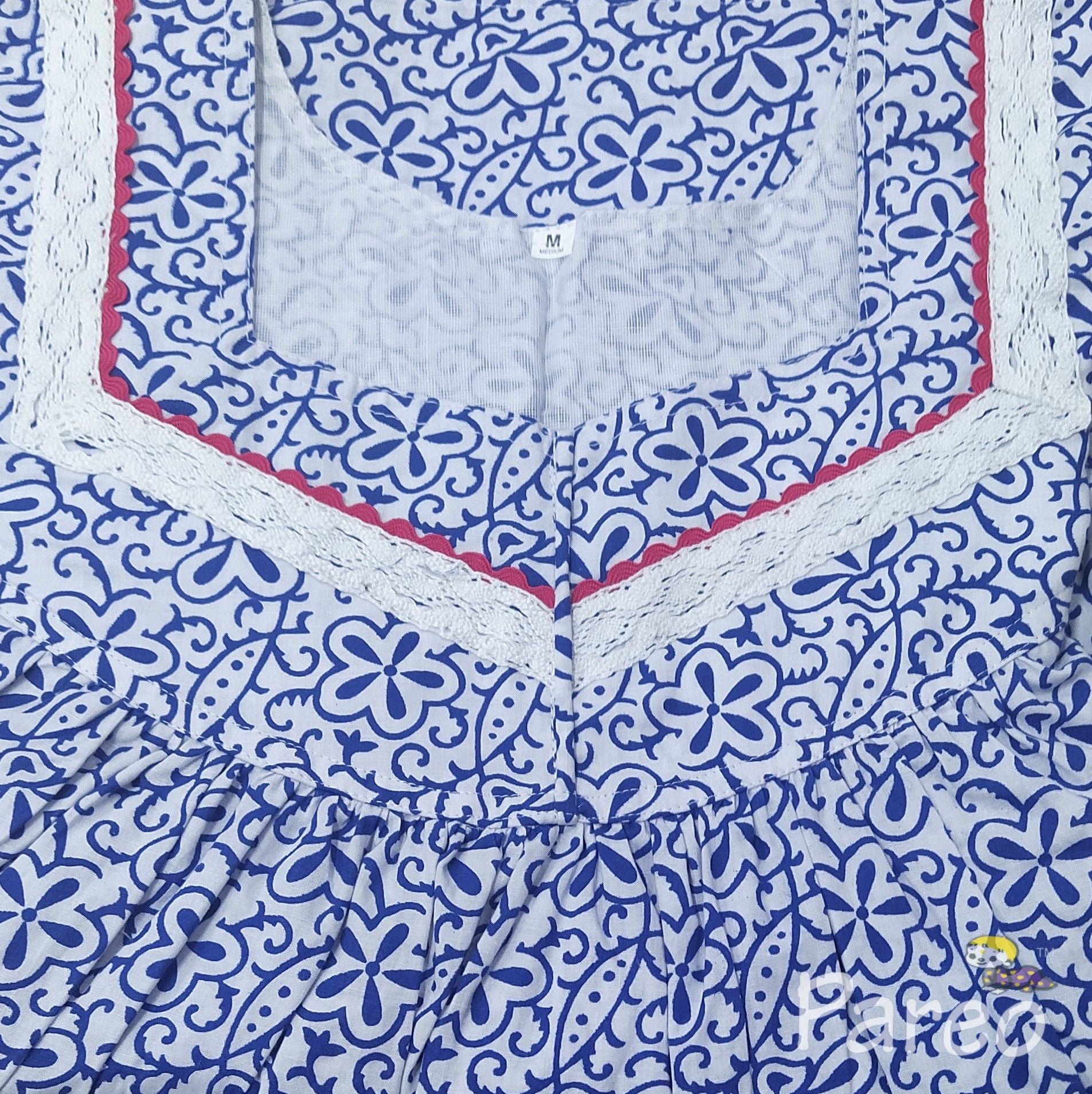 Cotton Pockets, No Open Medium Printed Nighty