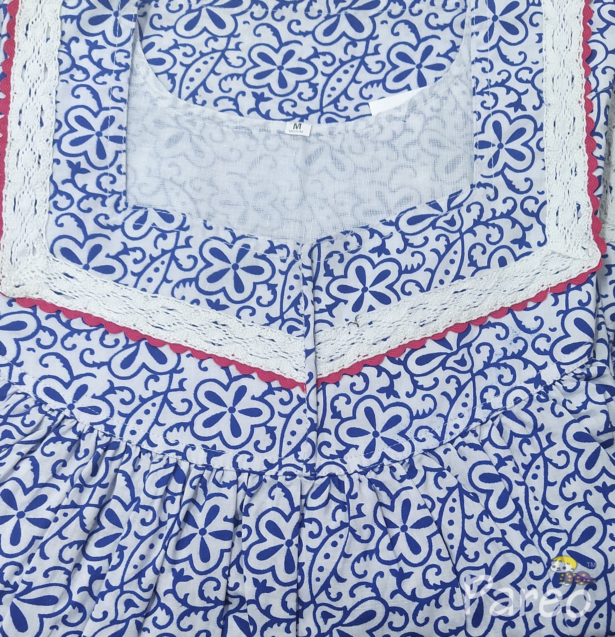Cotton Pockets, No Open Medium Printed Nighty