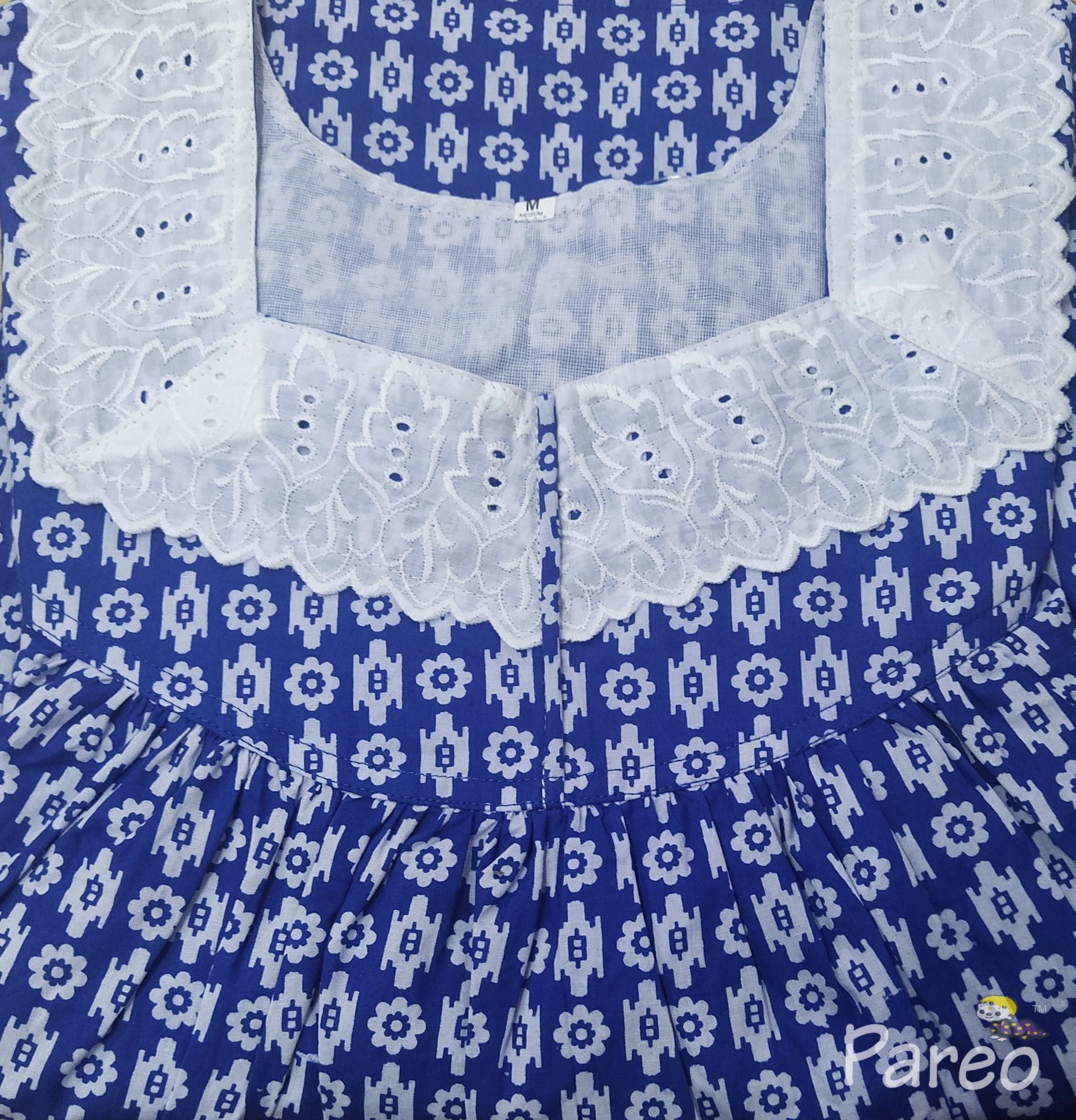 Cotton Pockets, No Open Medium Printed Nighty