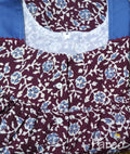 Cotton Half Open Large Printed Nighty