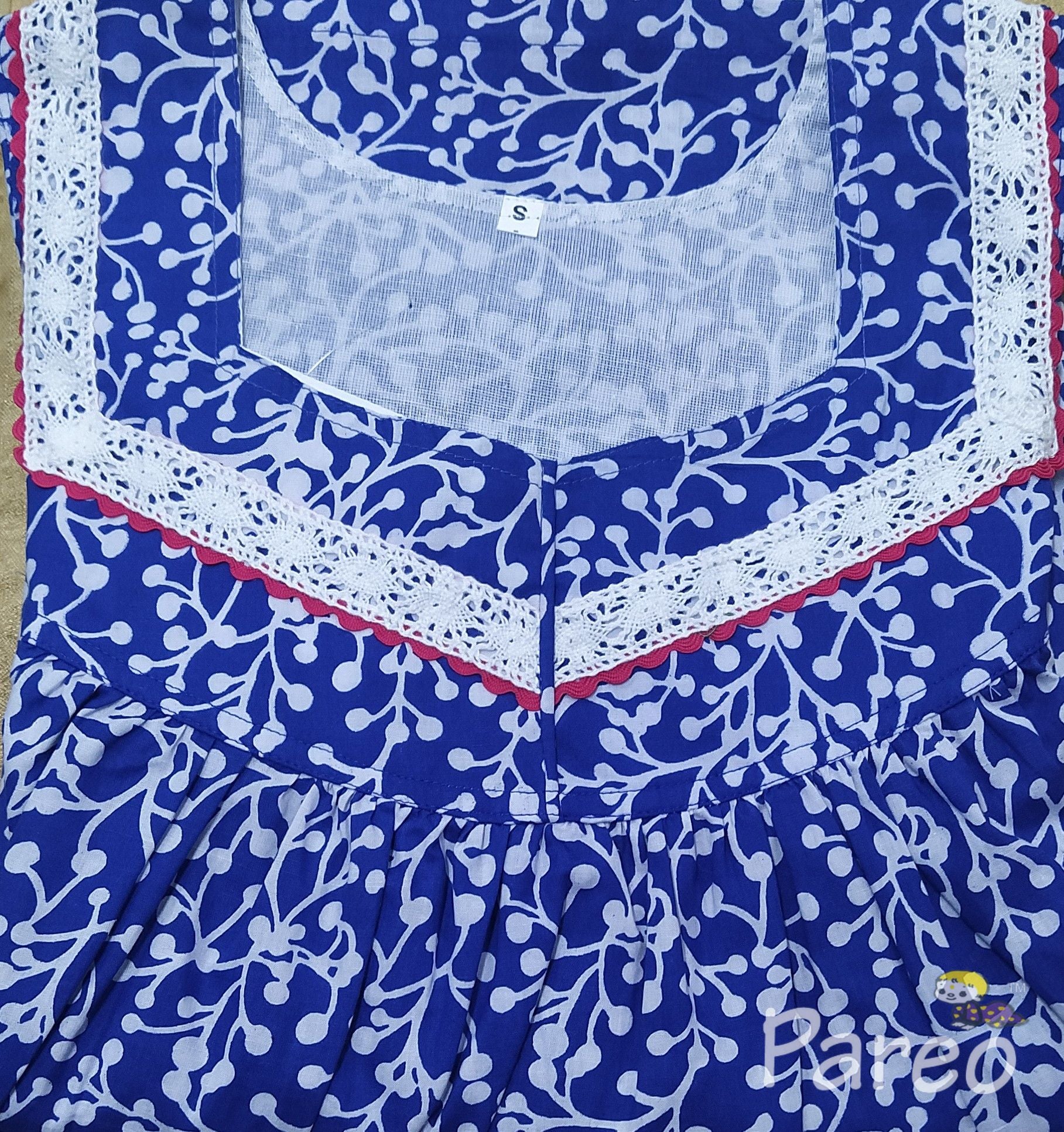 Cotton No Open Large Printed Nighty