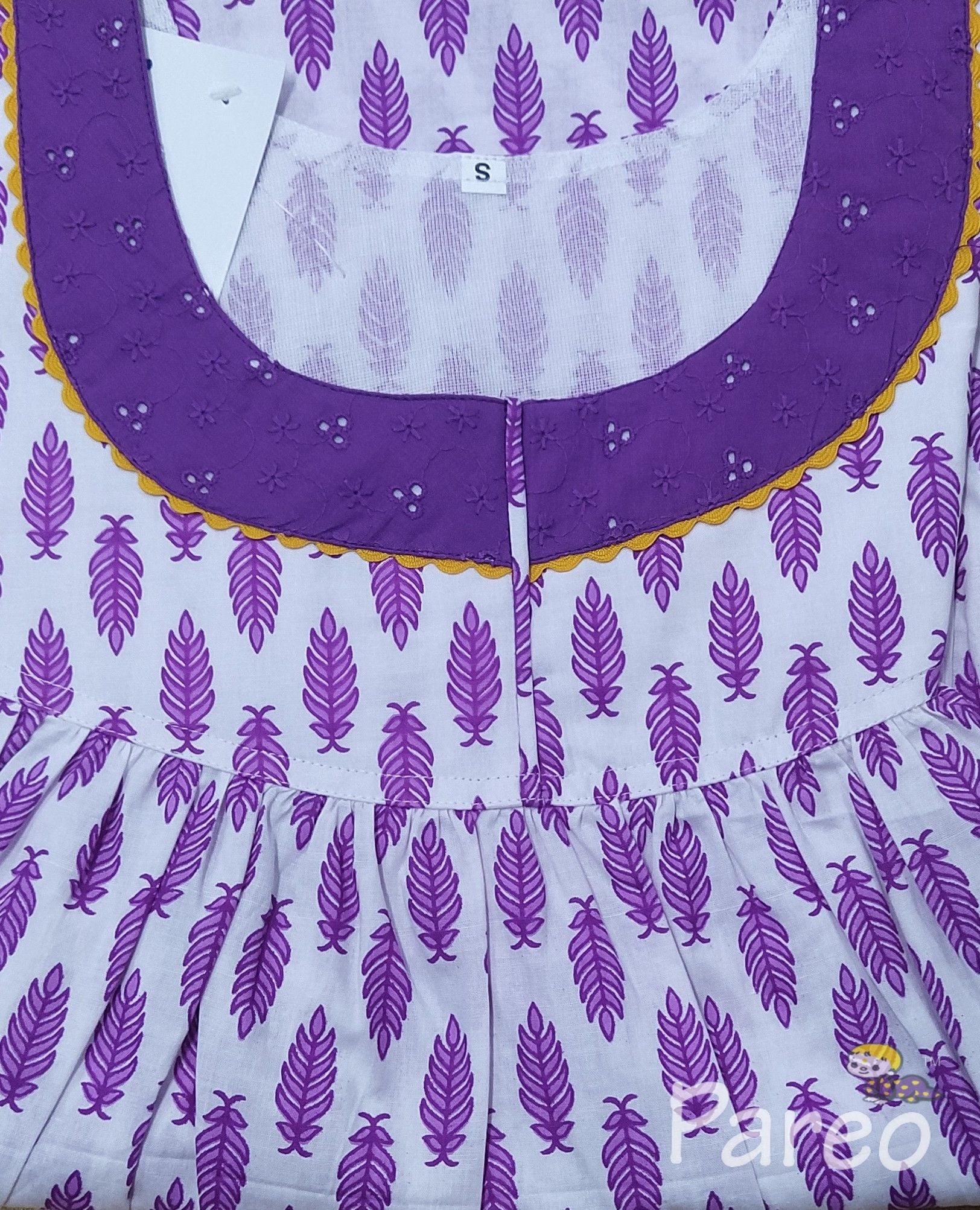 Cotton No Open Small Printed Nighty