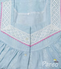 Hacoba Pleated , Pockets, Half Open Medium Printed Nighty