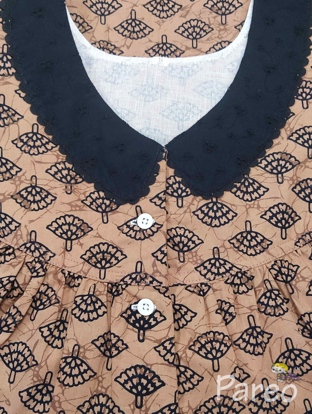Cotton Half Open Small Printed Nighty