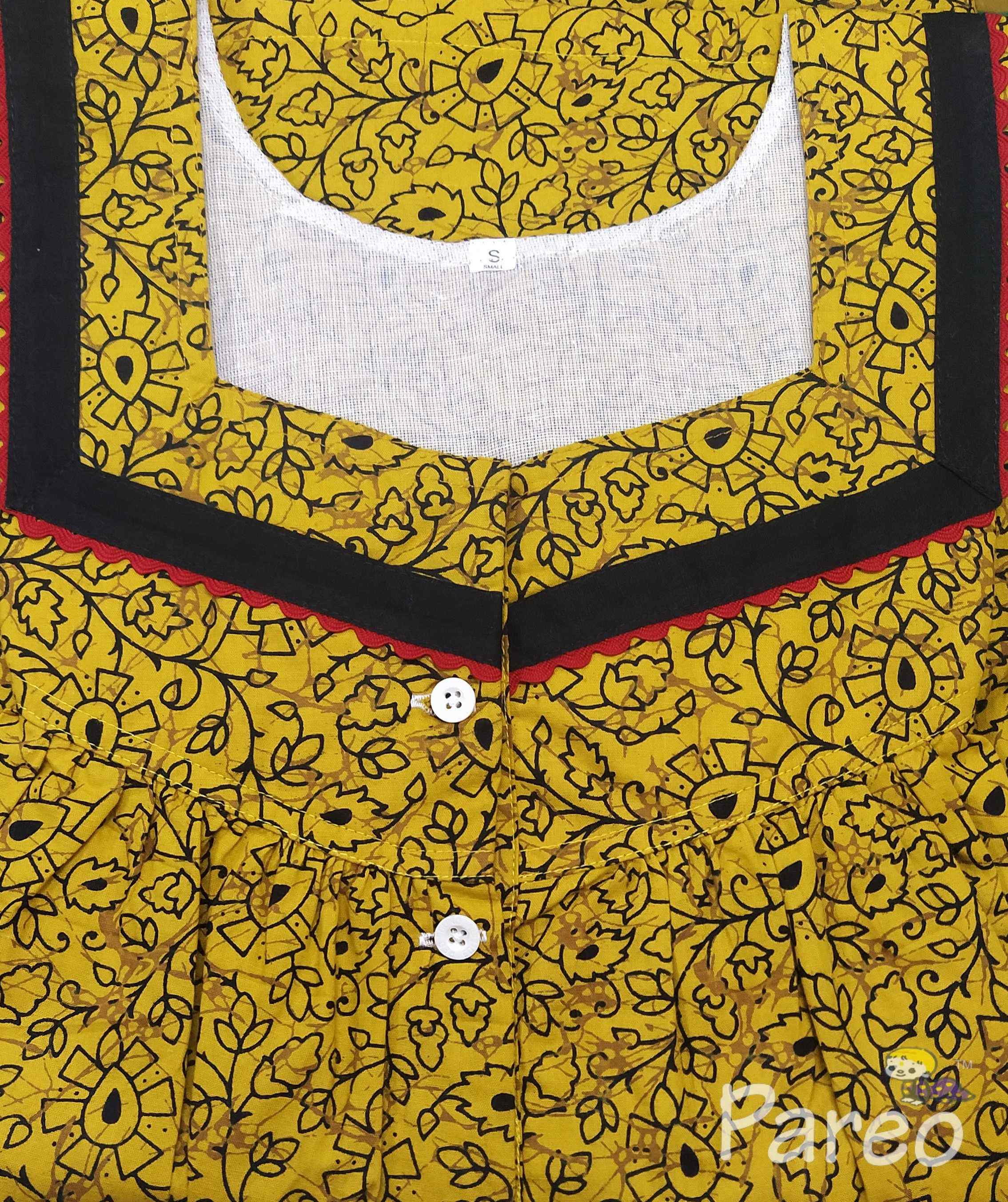 Cotton Half Open Small Printed Nighty