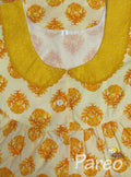 Cotton Half Open Small Printed Nighty