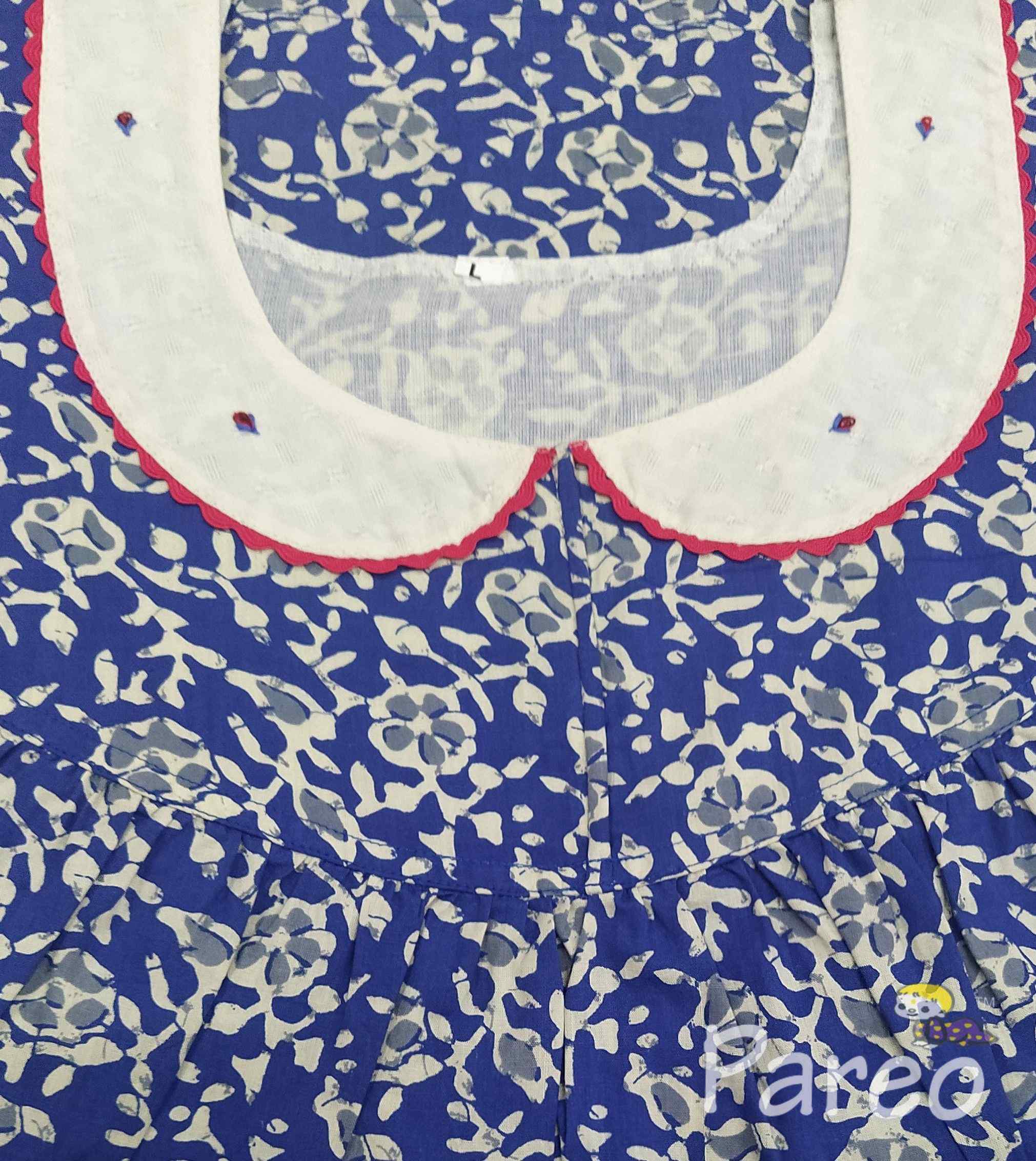 Cotton with Pockets, No Open Large Printed Nighty